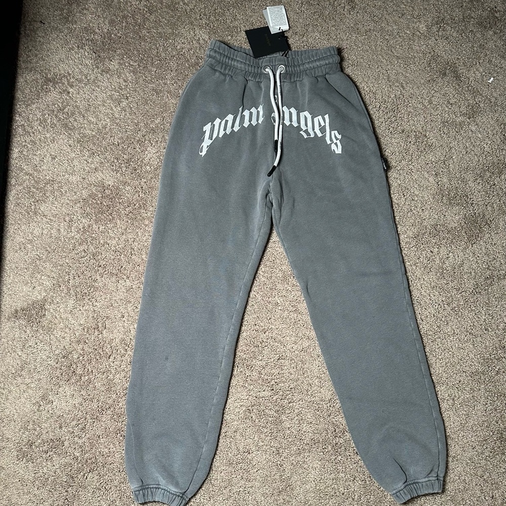 Palm Angels Curved Logo Sweatpants BRAND NEW
